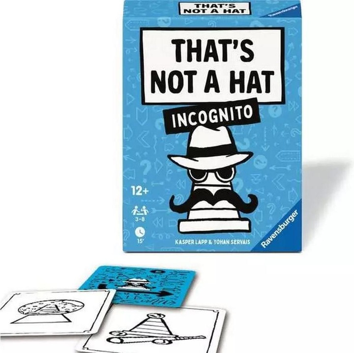 Produktbild Ravensburger 24685 That's not a hat - Incognito - Partyspiel, Kartenspiel für 3-8 Personen (Deutsch, Italienisch, Niederländisch, Französisch)