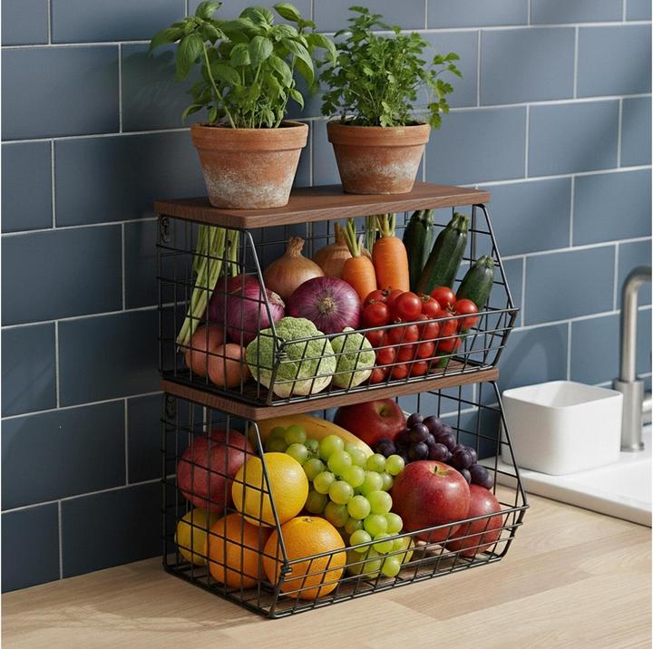 Actual product image Relaxdays Obstkorb Wandregal