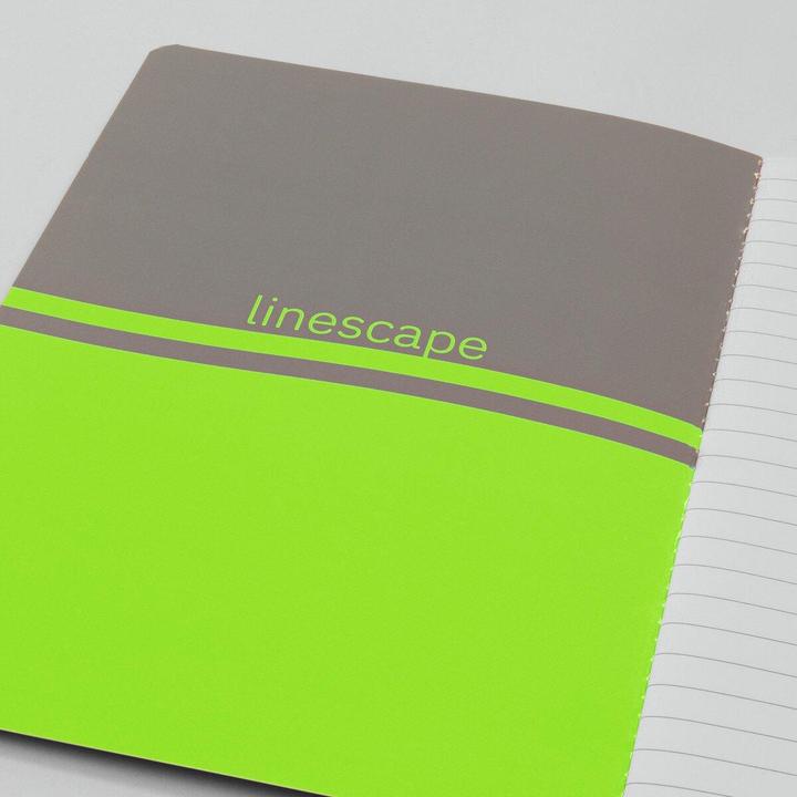 Actual product image Sigel 2 notebooks Linescape DIN A5 lined, light grey, neon green softcover 68 pages (A5, Lined, Soft cover)