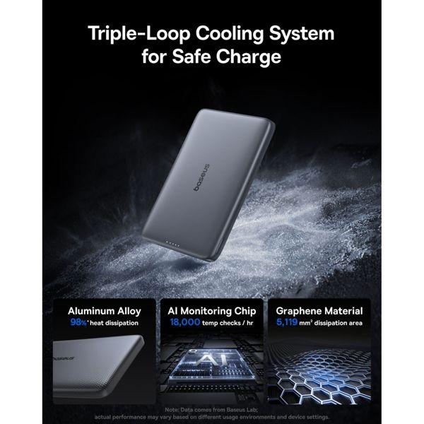 Immagine prodotto Baseus PicoGo AM41 Ultra-Slim Qi2 Power Bank 10000mAh 27W (10000 mAh, 27 W)
