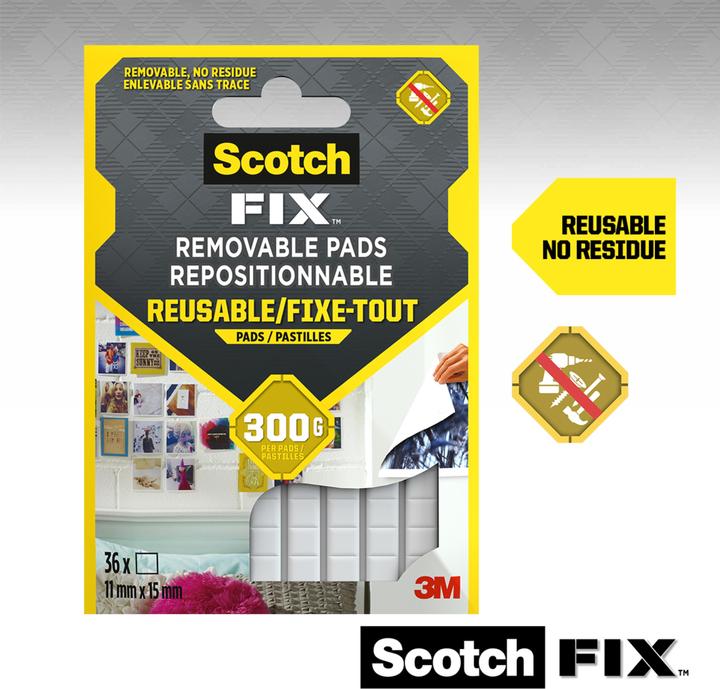 Actual product image Scotch Scotch-Fix Removable Adhesive Pads