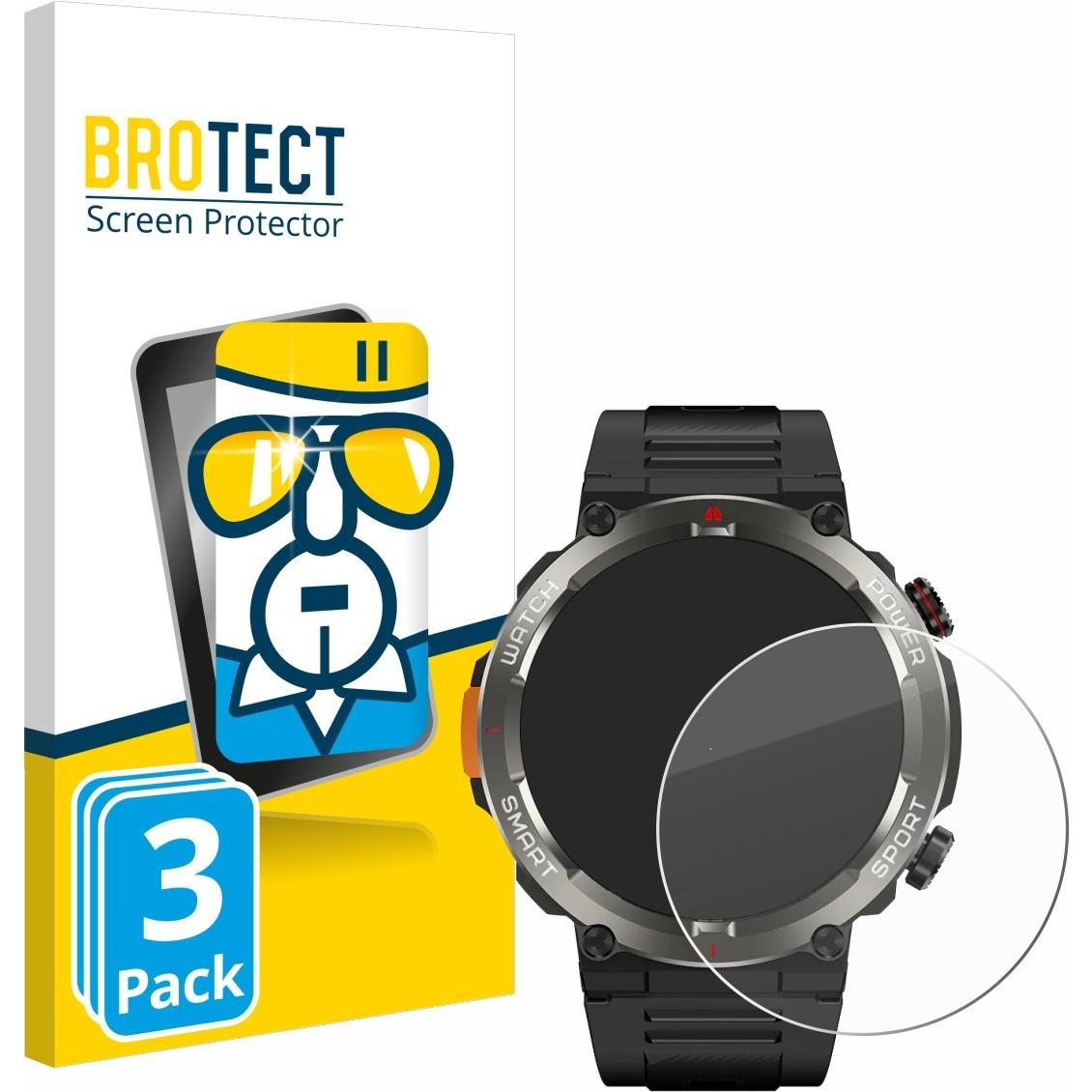 BROTECT Panzerglas Displayschutz 9H Schutzglas Glas Klar Transparent, Smartwatch Schutzfolie, Transparent