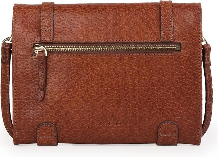Actual product image Kate Moss Leather Handbag with Zipper and Adjustable Shoulder Strap