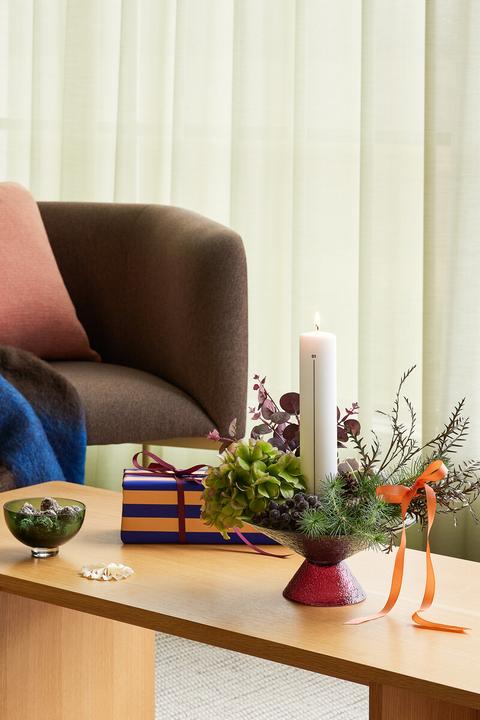 Actual product image Hübsch Bonbon Glass Bowl Large Blue/Red (25 cm, 1x)