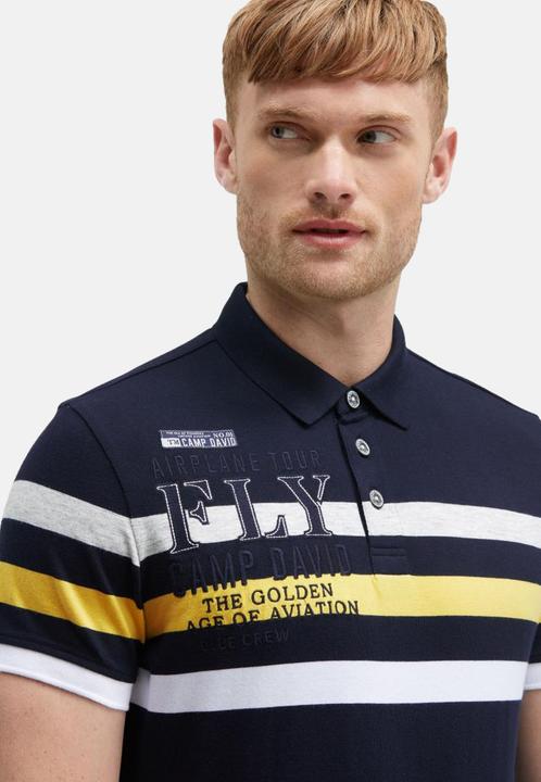 Image du produit Camp David Poloshirt Airplane Tour I Kurzarmshirt mit Polokragen (L)