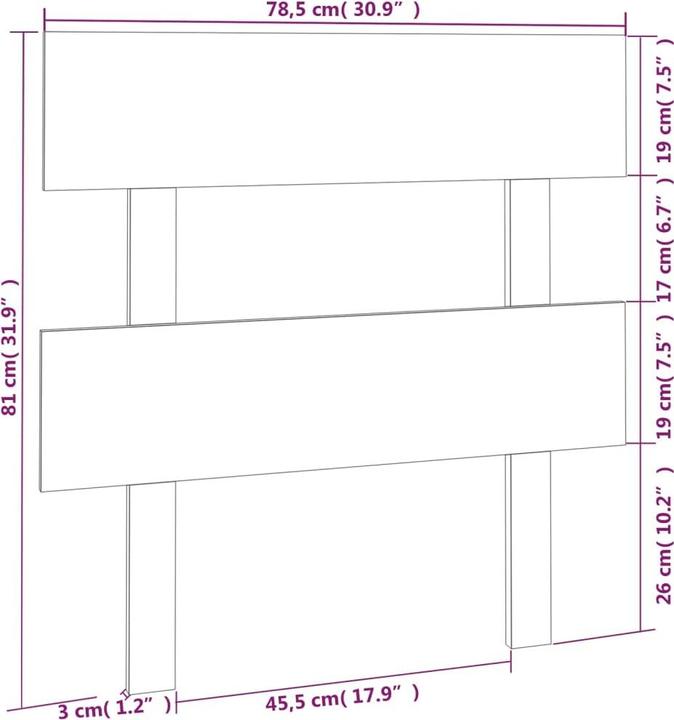 Immagine prodotto vidaXL Lashonda (78,5 x 3 x 81 cm)
