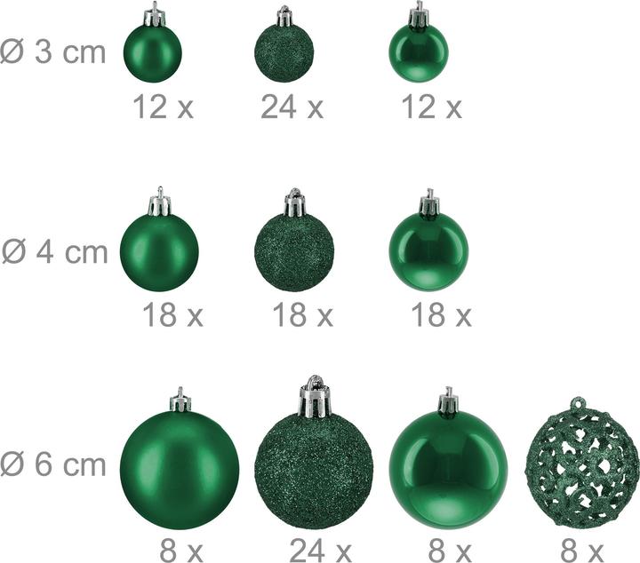 Productafbeelding Relaxdays 150-tlg. Weihnachtskugeln-Set (150 -Part)