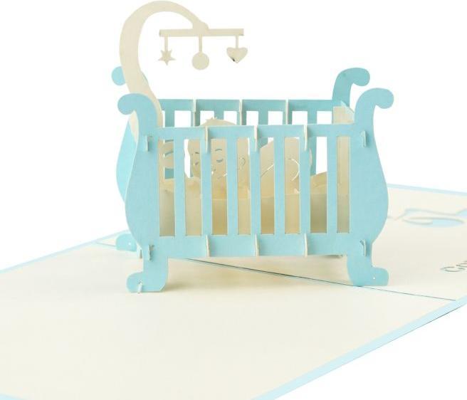 Actual product image MU Classic 3D Pop-Up Baby greeting card - Boy (1 pcs.)