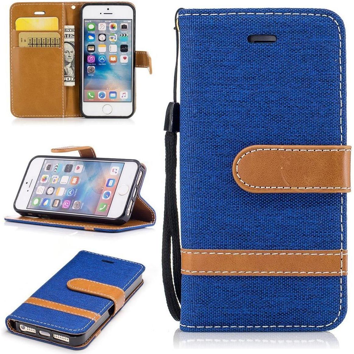 König Design Hülle Handy Schutz für Apple iPhone 5 / 5s / SE Case Cover Tasche Wallet Etui (Apple iPhone 5), Smartphone ...
