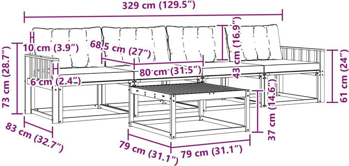 Produktbild vidaXL Outdoor-Sofa