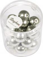 Produktbild Rayher Renaissance Glaswachsperlen, 12mm ø, altsilber