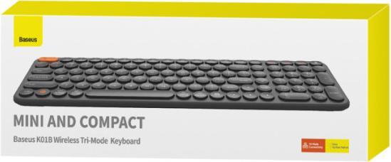 Produktbild Baseus Wireless Tri-Mode Keyboard K01B (Gray) (US, Kabelgebunden, Kabellos)