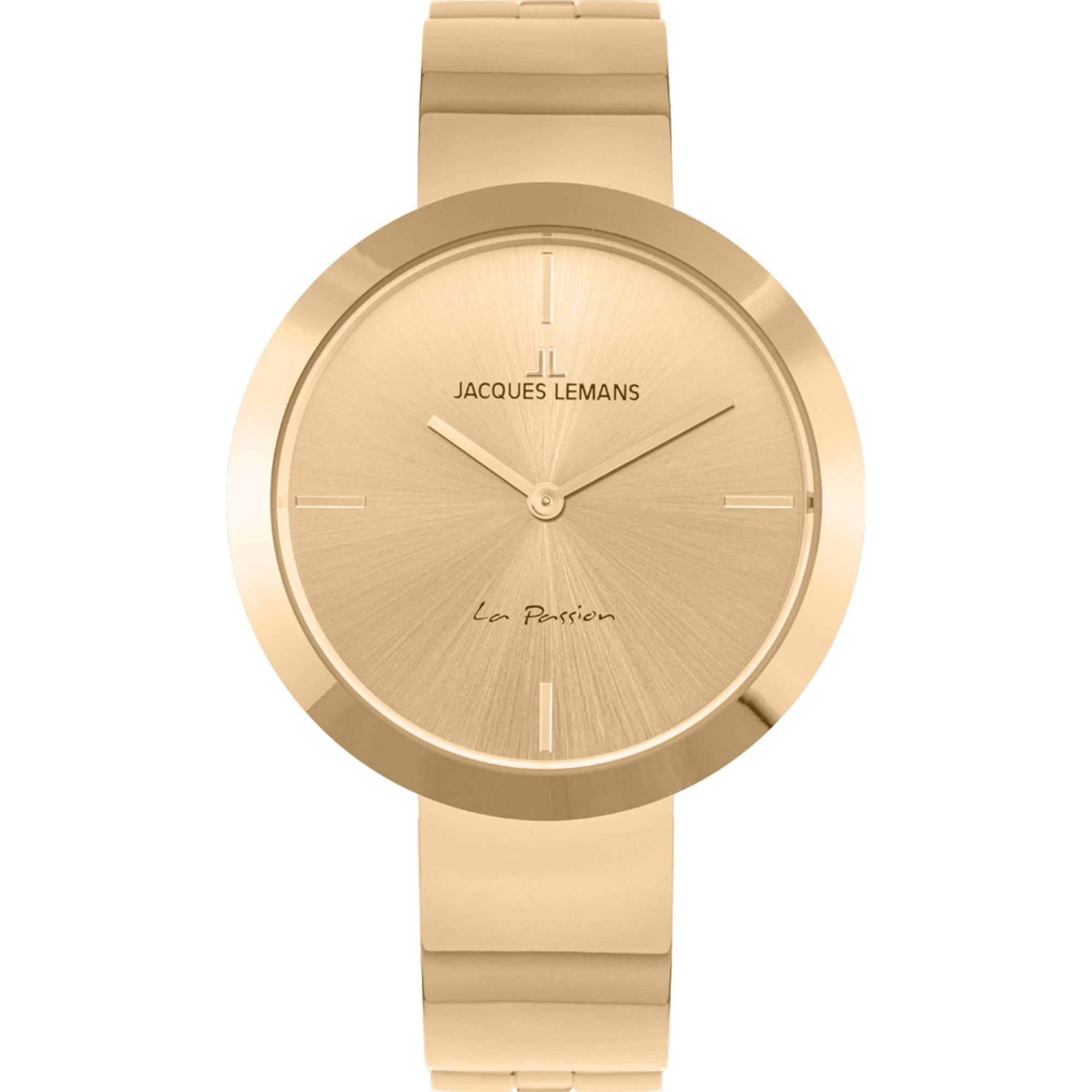 Jacques Lemans, Armbanduhr, Damenuhr La Passion, Gold, (Analoguhr, 37 mm)