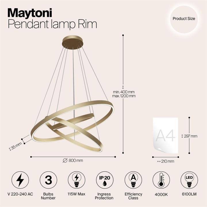 Produktbild Maytoni Rim (6100 lm)
