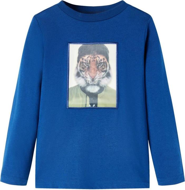 Produktbild vidaXL Kinder-Langarmshirt Dunkelblau 116,Material: 100 (116)