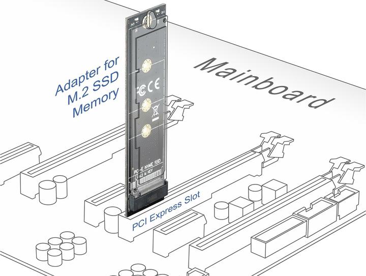 Produktbild Delock PCI Express x1 zu M.2 Key M Adapter