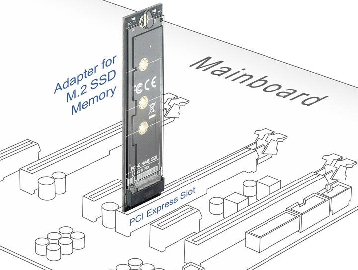 Image du produit Delock Adaptateur PCI Express x1 à M.2 Key M