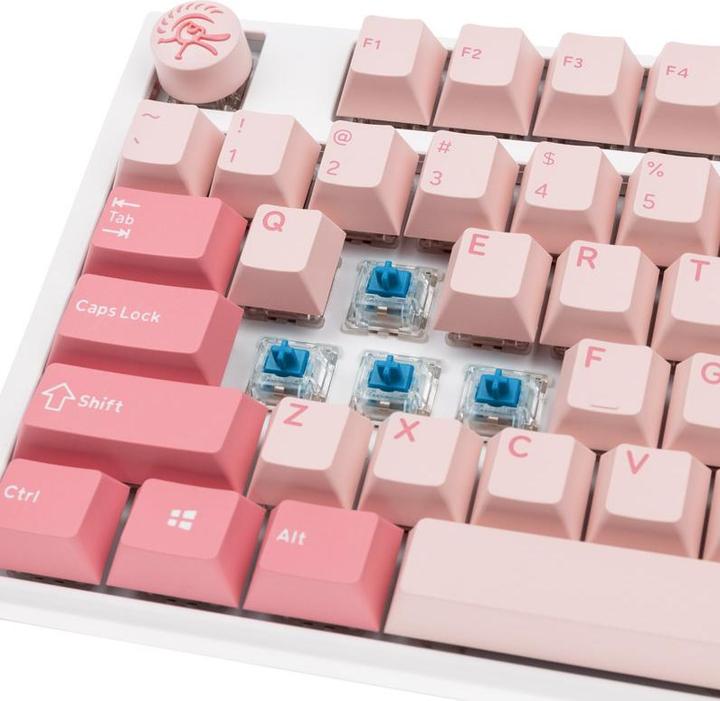 Actual product image Ducky One 3 Gossamer Pink Gaming Keyboard - MX-Blue (US) (US, Cable)