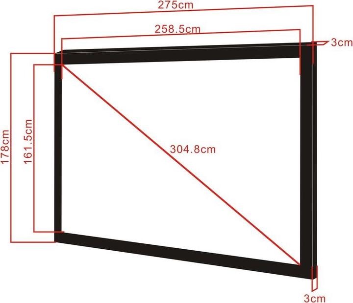 Produktbild Multibrackets M Framed Projection Screen 258,5x161,5 (120", 16:10)