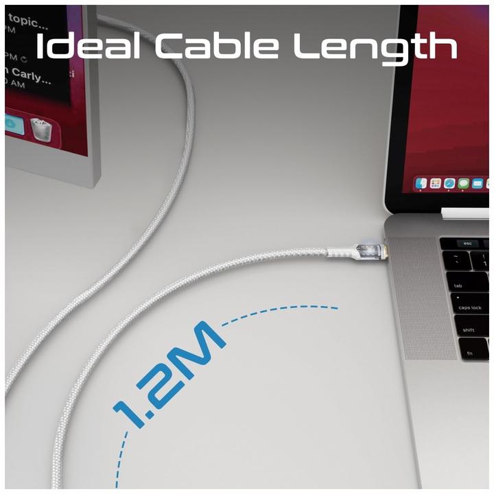 Image du produit ProMate LucidLine-CC120 blanc Câble USB-C (1.20 m, USB 2.0, 100 W)