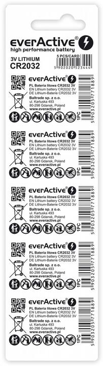 Actual product image Everactive High Performance Battery (5 pcs., CR2032, 210 mAh)