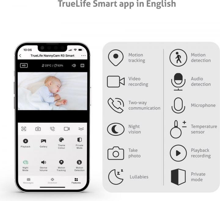 Produktbild Truelife NannyCam R3 (Babyphone mit Kamera)