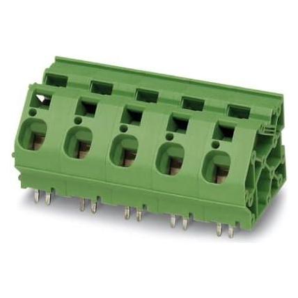 Phoenix Contact ZFKDSA 10-15,00- 2 Federkraftklemmblock Polzahl 2 50 St., Elektronikkabel + Stecker, Grün