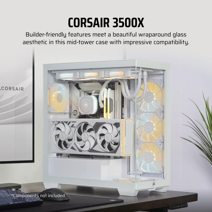 Produktbild Corsair 3500X RS-R ARGB WHITE MID (ATX, E-ATX, mATX, Mini-ITX)