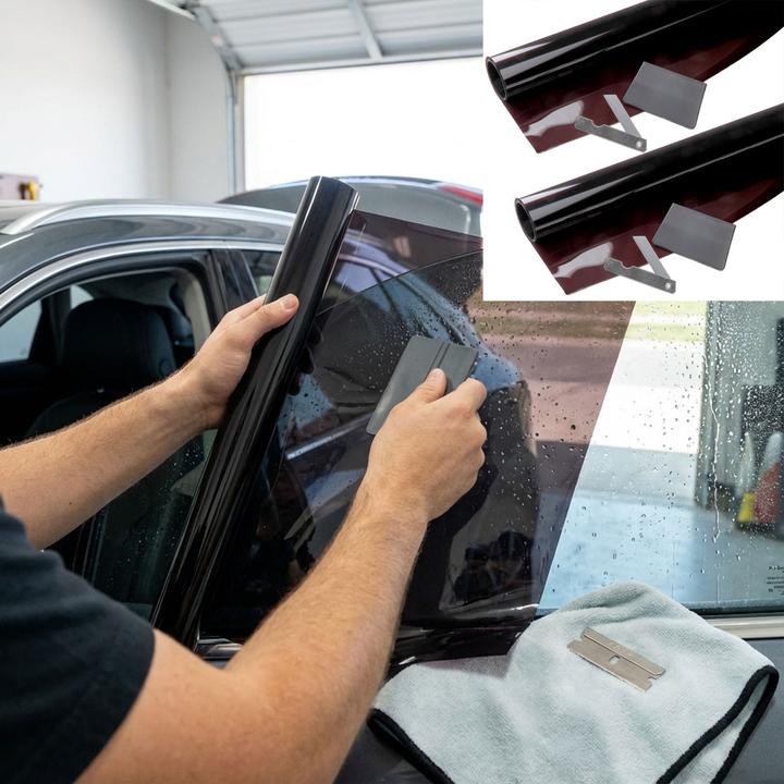 Immagine prodotto Dunlop Set di 2 pellicole protettive per auto, pellicola oscurante per parabrezza, 300 x 50 cm