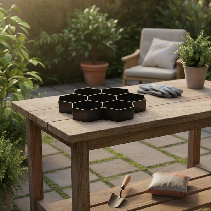 Productafbeelding Relaxdays Pflasterform Bienenwabe 2er Set (2x, 30 x 30 cm)