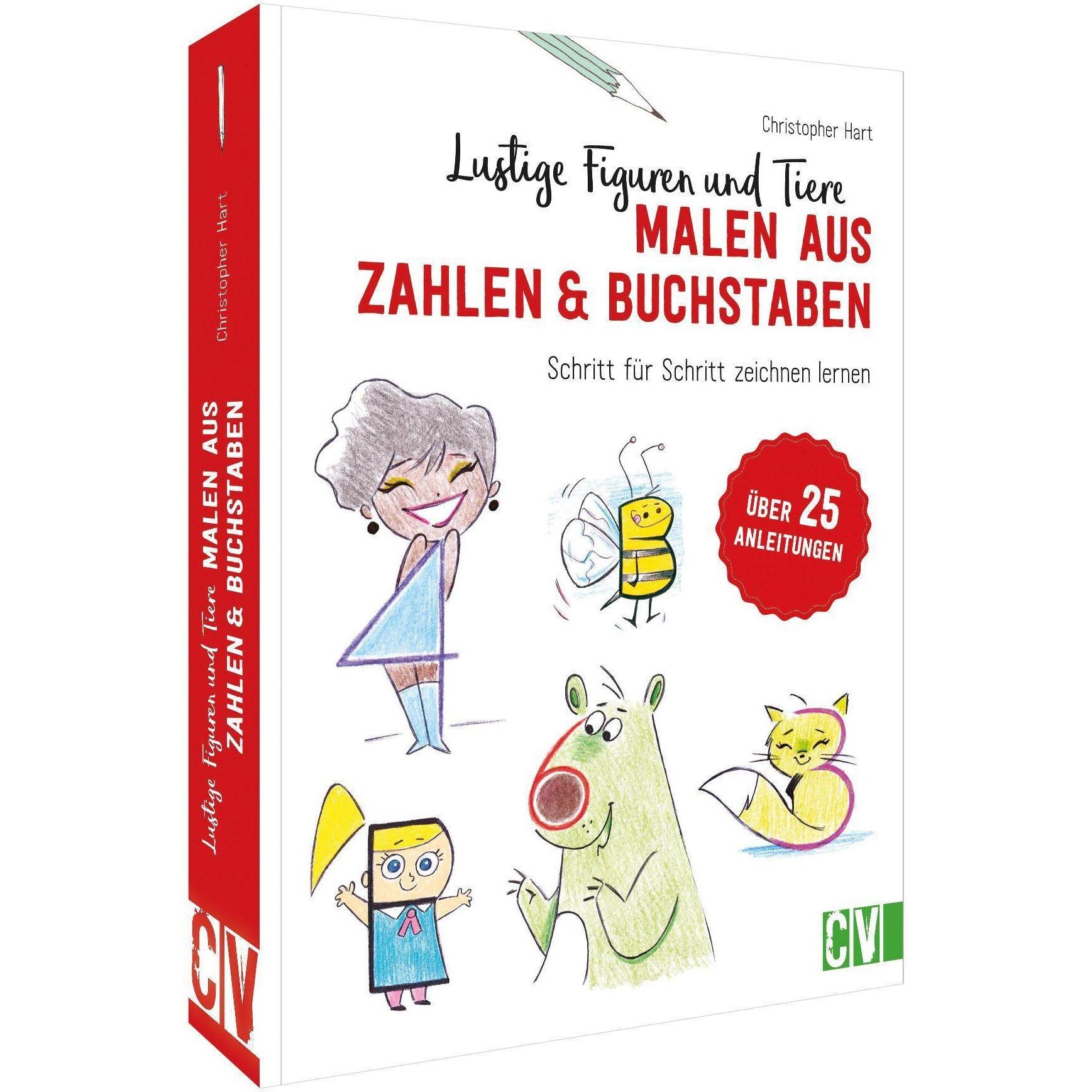 Christophorus Lustige Figuren und Tiere malen aus Zahlen & Buchstaben