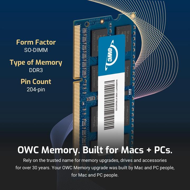 Produktbild OWC 32.0GB (4x 8GB) PC3-12800 DDR3L 1600MHz SO-DIMM 204 Pin CL11 Memory Upg. Kit (4 x 8GB, 1600 MHz, SO-DIMM)