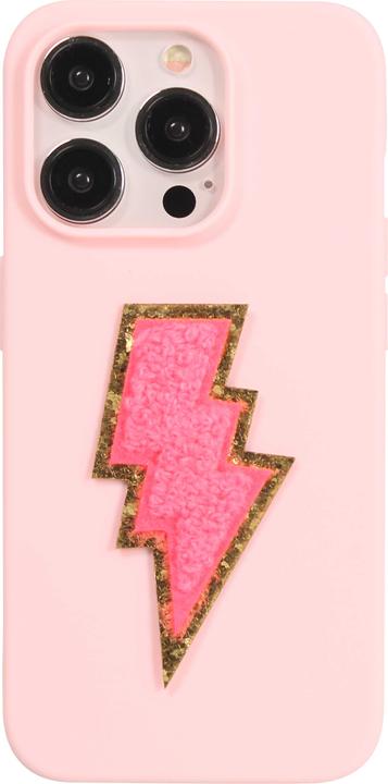 Image du produit PhoneLook Autocollant sticker pour téléphone/tablette/ordinateur brodé en 3D Éclair rose