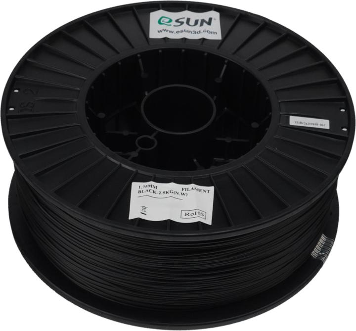 Immagine prodotto eSUN ASA+ Schwarz Filament 1.75mm 2.5Kg (ASA, 1.75 mm, 2500 g, Nero)