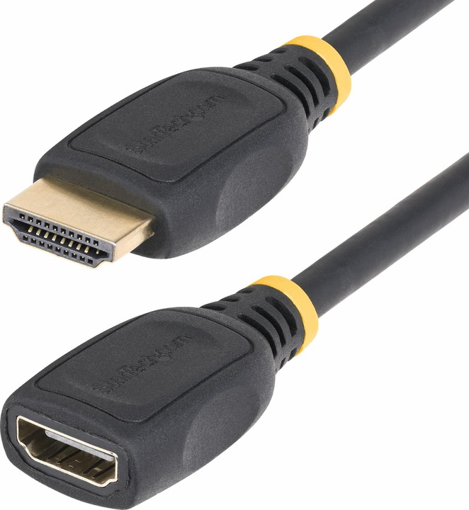 StarTech com 0,5m HDMI 2.0 Verlängerungskabel, High Speed HDMI Kabel, 4K 60Hz, Arc HDMI Verlängerung (0.50 m, HDMI)