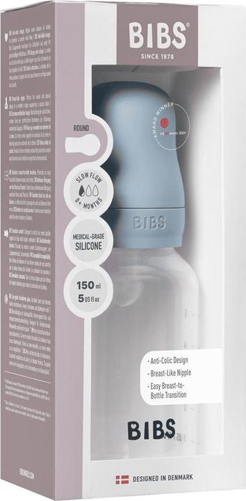 Actual product image Bibs Anti Colic Bottle Silicone 150 ml Slow Flow Baby Blue (150 ml)