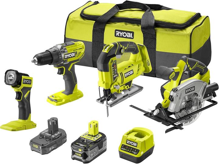 Ryobi Drill Driver Jigsaw Circular Saw Flashlight
