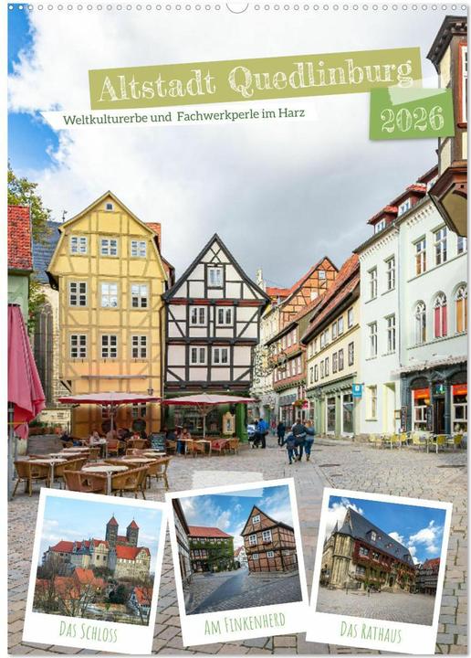 Altstadt Quedlinburg (Wandkalender 2026 DIN A2 hoch), Monatskalender (A2)