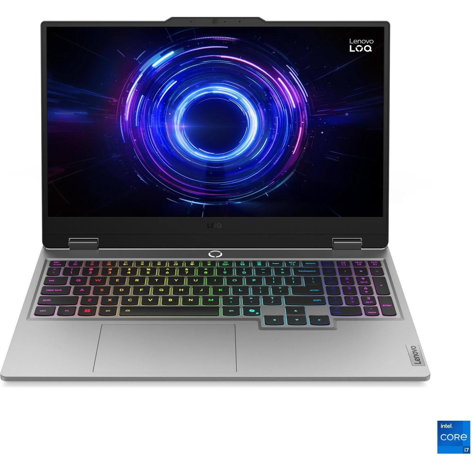 Lenovo LOQ 15IRX10 15.6" FHD 144Hz Core i5-13450HX RTX 5060 16GB/1TB SSD Win11 (15.60", Intel Core i5-13450HX, 16 GB, 1000 GB, DE), Notebook, Grigio
