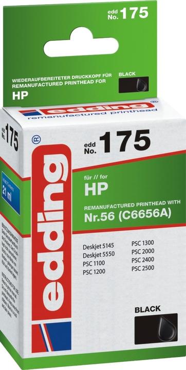 Actual product image Edding Ink cartridge printer cartridge replaced 57 (C6657A) Black (FC)