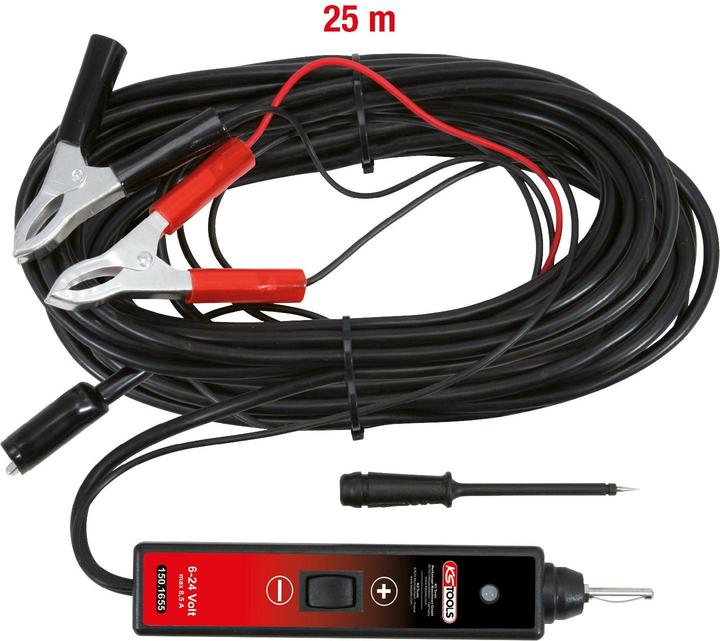 Produktbild KS Tools Funktionsprüflampe, 6 - 24 V DC, Kabellänge 25 m