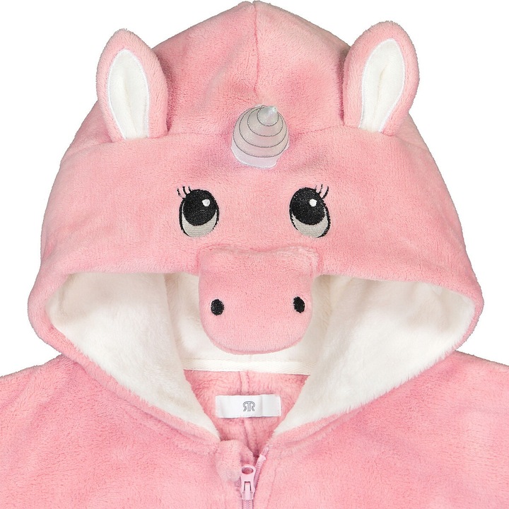 Actual product image La Redoute Collections Fleece overall with unicorn hood (140)