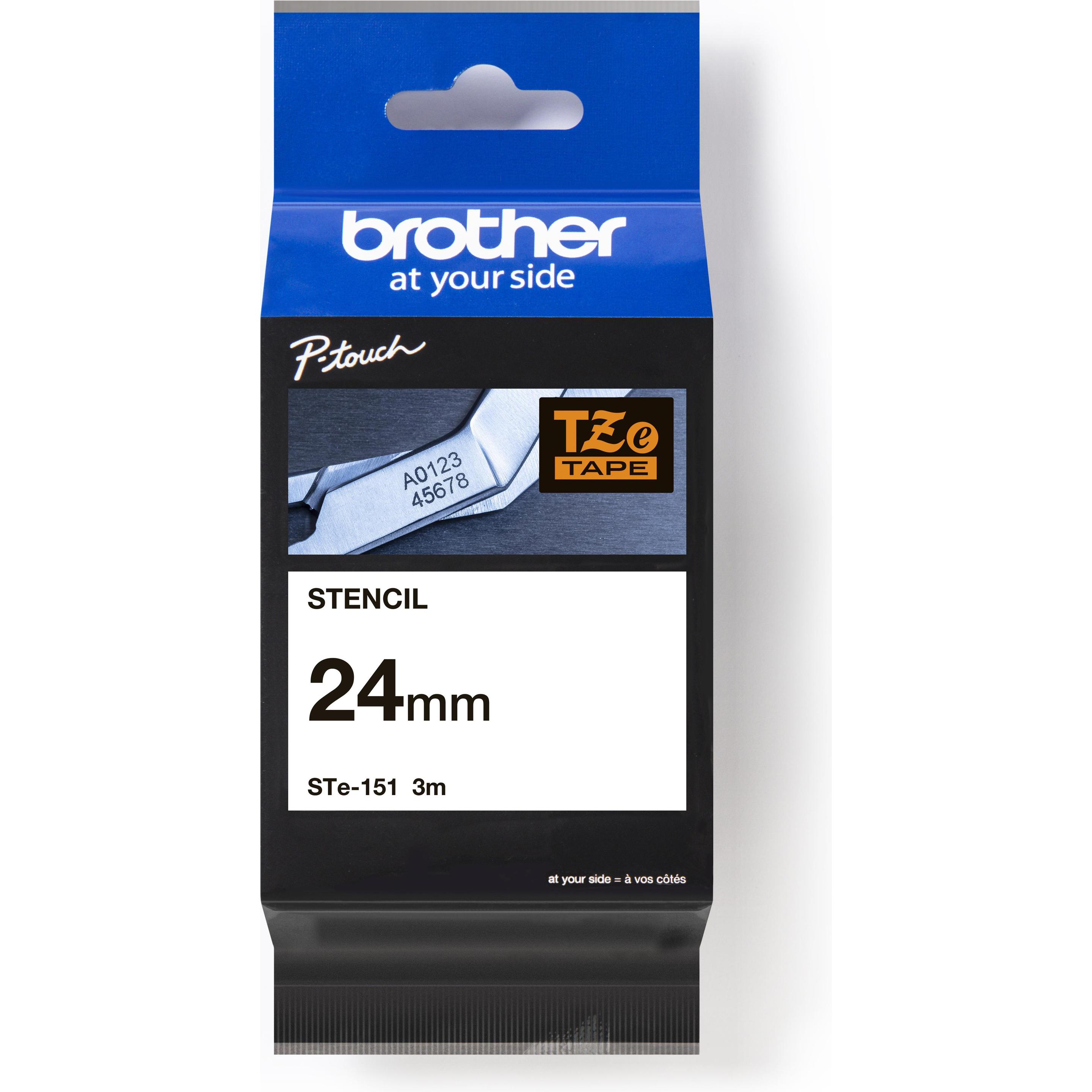 Brother, Beschriftungsband, Ste-151 (2.40 cm, Transparent, Weiss)