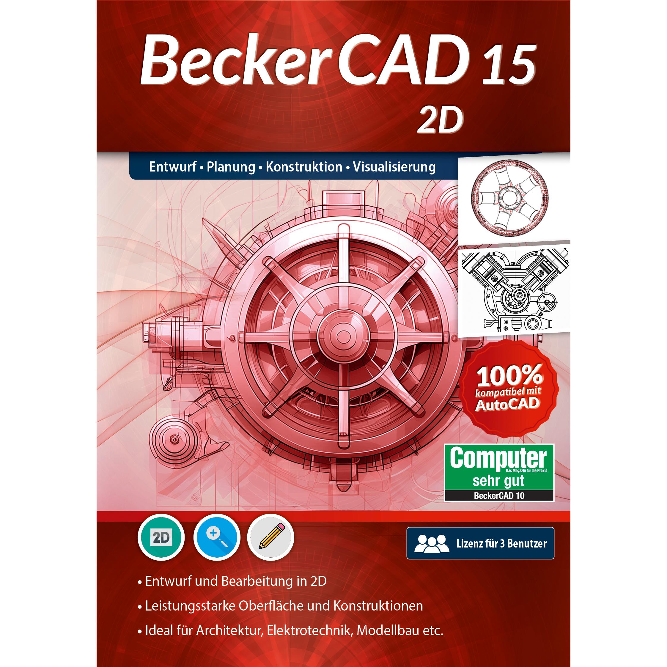 Markt + Technik BeckerCAD 15 - 2D Download Code für Windows