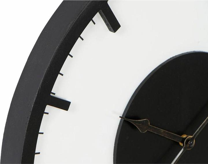 Actual product image DKD Home Decor Wall Clock 50 x 3,5 x 50 cm Black White Vintage MDF Wood (2 Units)
