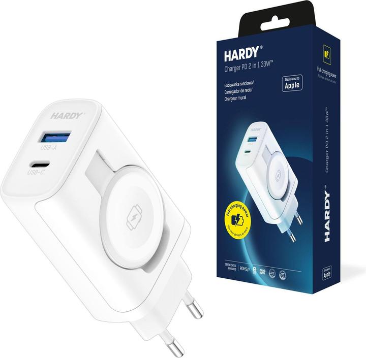 Immagine prodotto 3MK Caricatore di rete HARDY Caricatore PD 2in1 33W per Apple (5903108561938) (33 W, 3 porte)