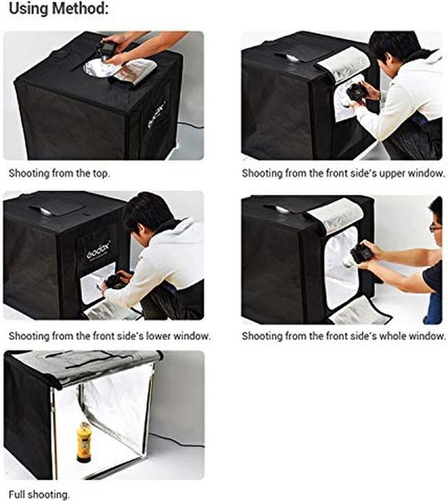 Produktbild Godox Portable Triple Light LED Ministudio L40x40x40cm (60 W, Set)