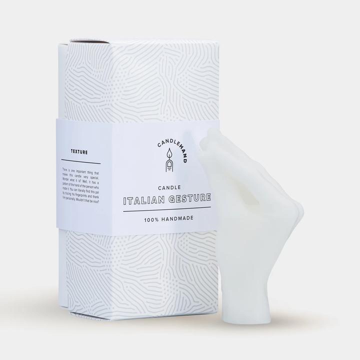 Produktbild Candle Hand Italian Gesture Weiss