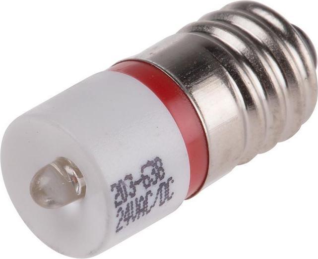 Produktbild RS PRO LED 5mm E10 24VAC/DC rot (E10, 1x)