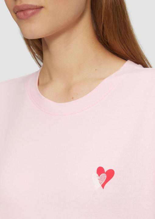 Produktbild S.Oliver T-Shirt T-Shirt im Relaxed Fit mit Herz-Stickerei (42)